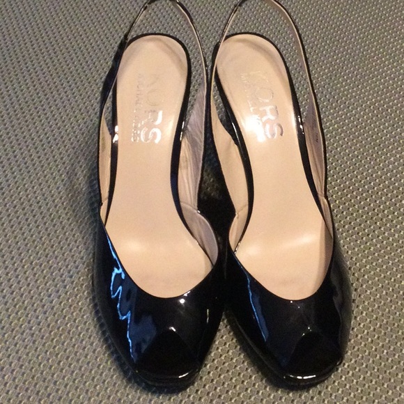 Michael Michael Kors size 10 black patent leather wedge shoes for women - Picture 5 of 11
